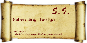 Sebestény Ibolya névjegykártya