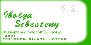 ibolya sebesteny business card